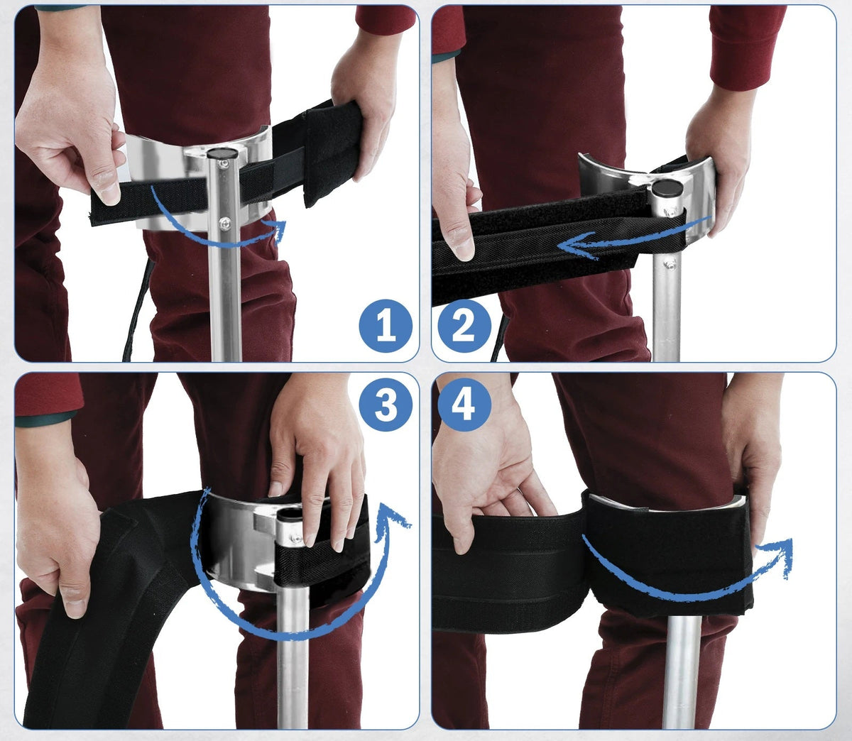 Drywall Stilt Straps – 2-Pack Adjustable Nylon Leg Bands with Padding for Comfort & Secure Fit
