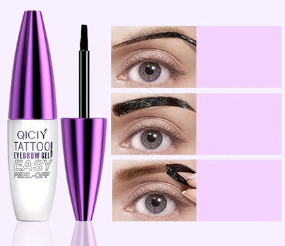 Lasting 3 Days Tattoo Eyebrow Gel – Easy Peel-Off, Smudge-Proof, Waterproof, Long-Wear Formula for Bold, Natural Brows Every Day