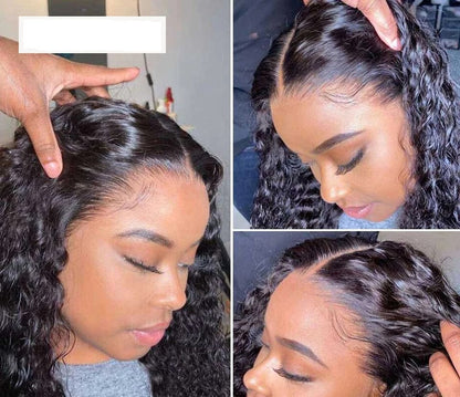 Kinky Curly HD Lace Frontal Wig – 100% Human Hair Deep Wave Brazilian Lace Front for Natural Looking Hairstyles