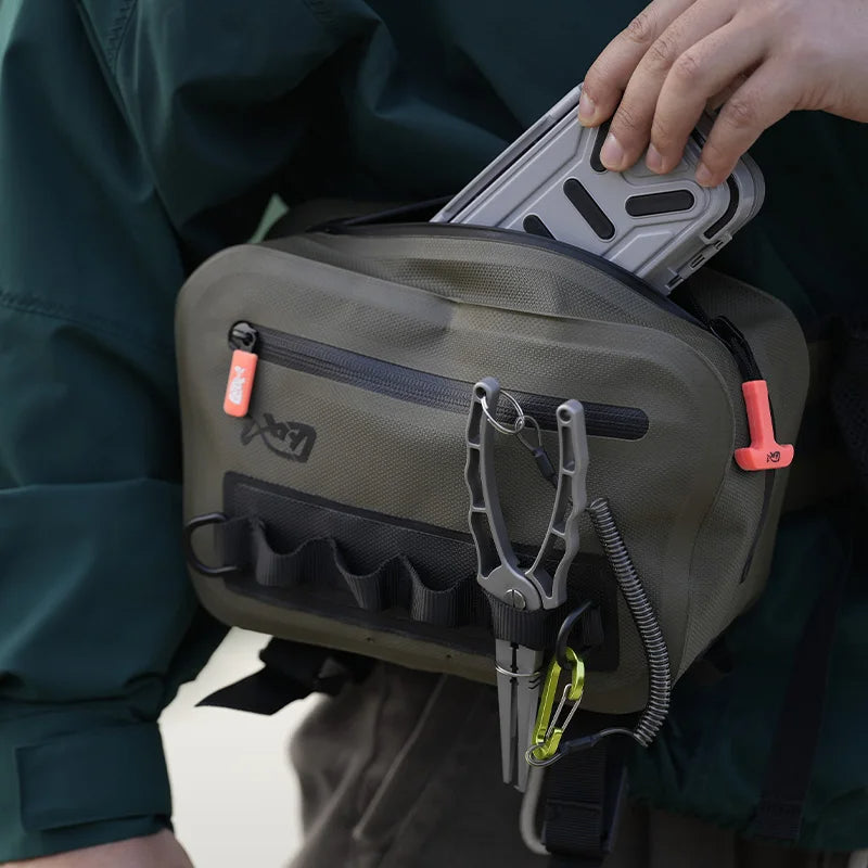 Waterproof Fishing Tackle Bag – Outdoor Waist Pack and Crossbody Design with Large Capacity for Storing Lures, Lines, and Fishing Accessories