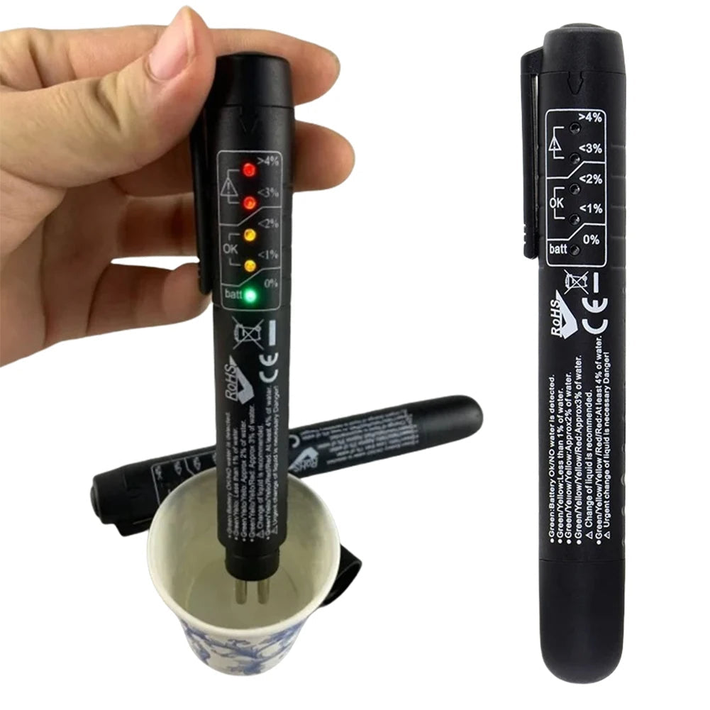Automotive Brake Fluid Tester Pen – LED Indicator Tool for Accurate Car Brake Oil Diagnostics, Maintenance, and Safety Monitoring