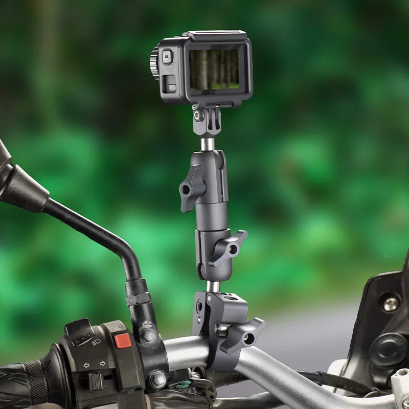 Aluminum Double Socket Arm for 20mm Ball Mount – Swivel Extension for GoPro, Insta360, Motorcycle, Bike Cameras