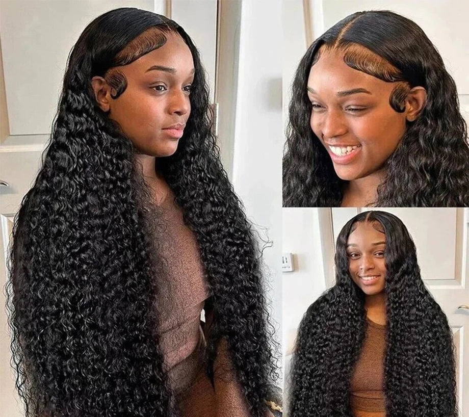 Kinky Curly HD Lace Frontal Wig – 100% Human Hair Deep Wave Brazilian Lace Front for Natural Looking Hairstyles