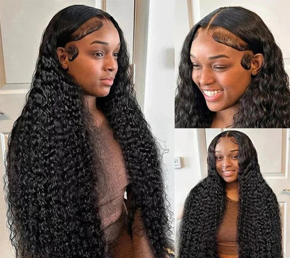 Kinky Curly HD Lace Frontal Wig – 100% Human Hair Deep Wave Brazilian Lace Front for Natural Looking Hairstyles