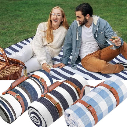 Waterproof Foldable Picnic Blanket – Extra Large 3-Layer Outdoor Blanket for Camping, Beaches, Parks, Grass, or Indoors, Comfortable and Portable Travel Essential