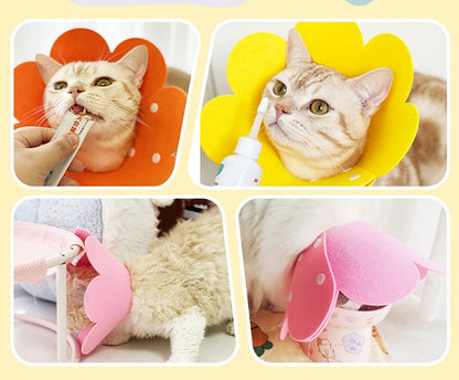 Adjustable Pet Recovery Collar – Protective Dog and Cat Cone for Anti-Licking, Surgery Wound Healing, Comfortable Neck Hood for Medical Care and Faster Recovery
