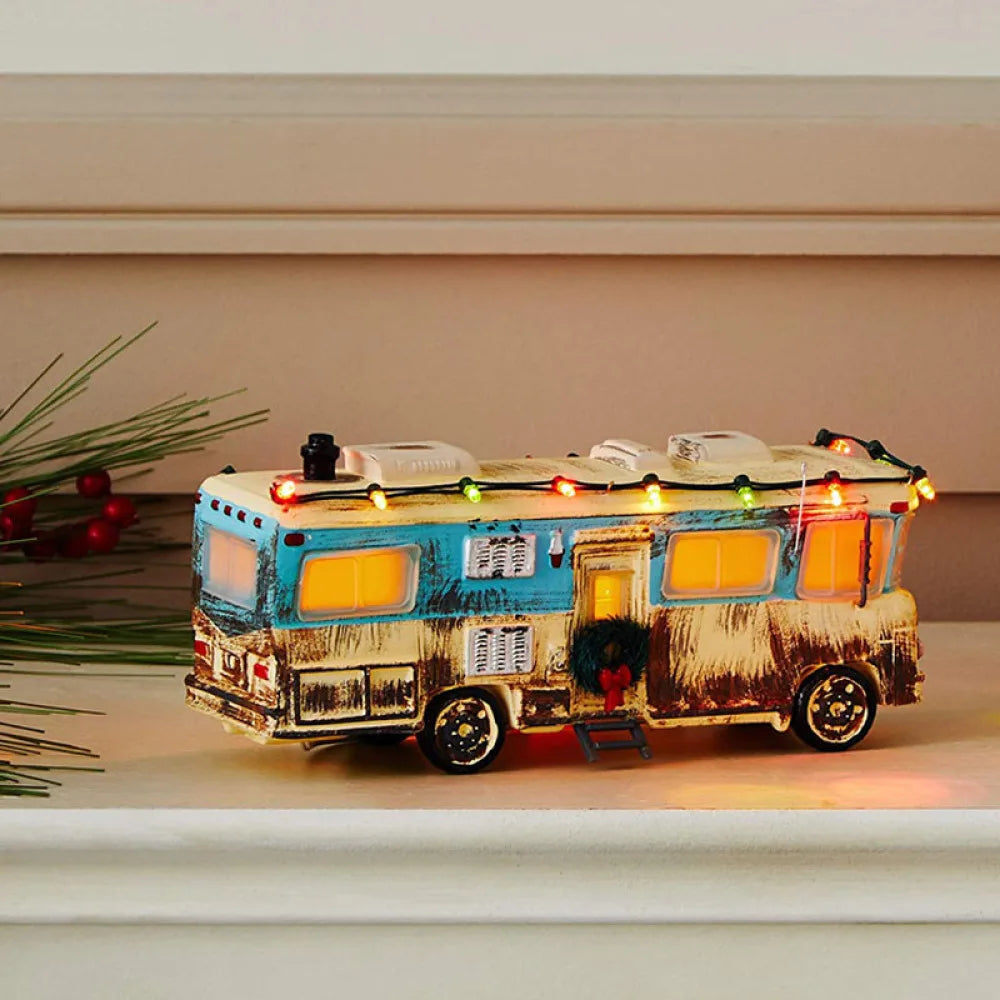 Christmas Popcorn Scene Music Gift Box – Rotating Santa Village Decor, Light-Up Table Ornament for Kids, Parties & Festive Homes
