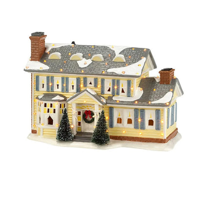 Christmas Popcorn Scene Music Gift Box – Rotating Santa Village Tabletop Decoration with Lights, Holiday Display Ornament for Kids & Home