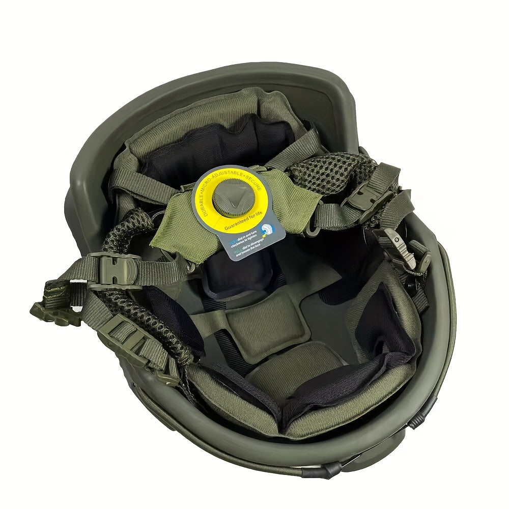 MH Tactical Helmet – Fiberglass Adjustable Suspension Protective Gear for Outdoor Sports & CS Game Activities