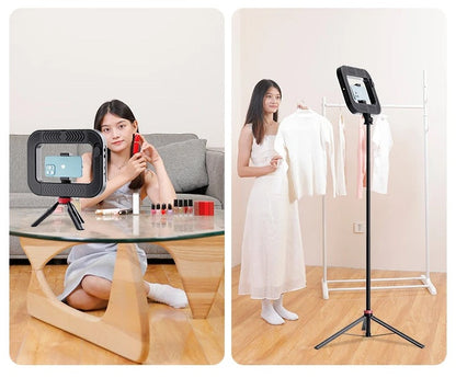 Smartphone Video Rig Stabilizer – Handheld Filmmaking Setup with Ring Light for TikTok, YouTube, Vlogging & Live Recording