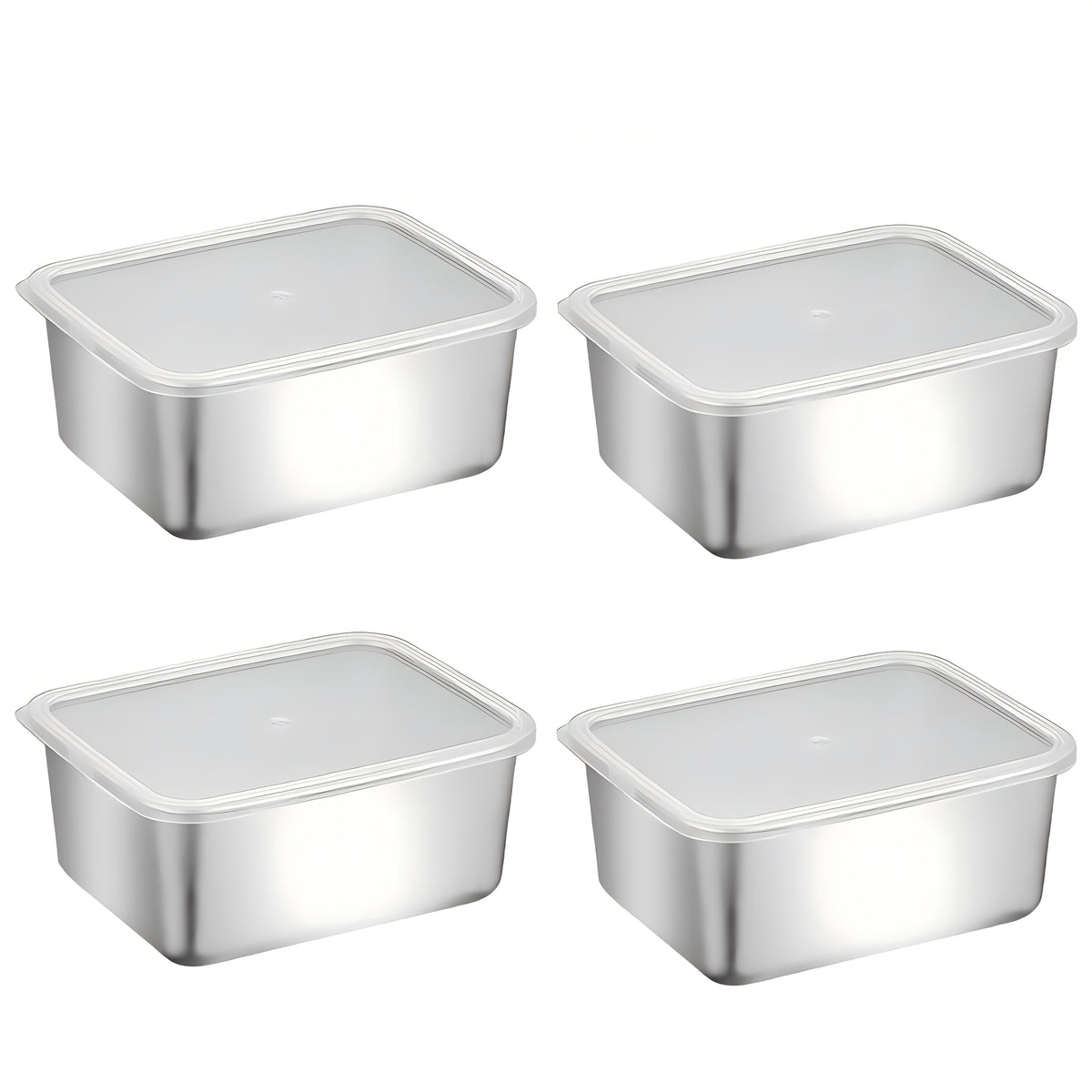 Stainless Steel Airtight Food Containers – Leakproof Lunch Boxes for Meal Prep, Fruits, Snacks & Office Storage
