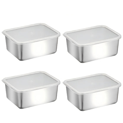 Stainless Steel Airtight Food Containers – Leakproof Lunch Boxes for Meal Prep, Fruits, Snacks & Office Storage