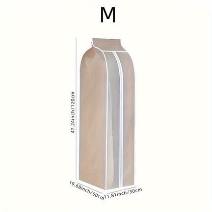 Foldable Transparent Hanging Clothes Dust Cover – Wardrobe Garment Protector for Dresses, Coats and Long Clothing