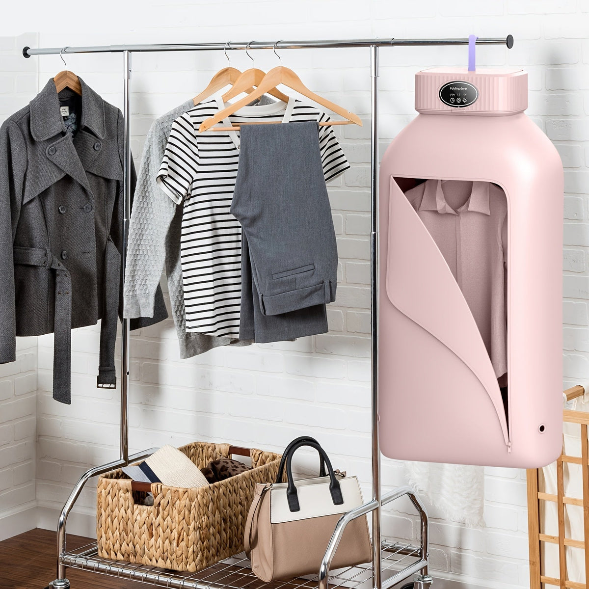 Fast & Easy Mini Dryer – Compact Clothes Dryer with Timer Function for Quick, Gentle Drying in Dorms, Apartments, RVs, or Small Homes
