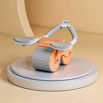 Abdominal Wheel Muscle Trainer - 2-in-1 Widen Automatic Rebound Ab Roller Wheel with Elbow Support
