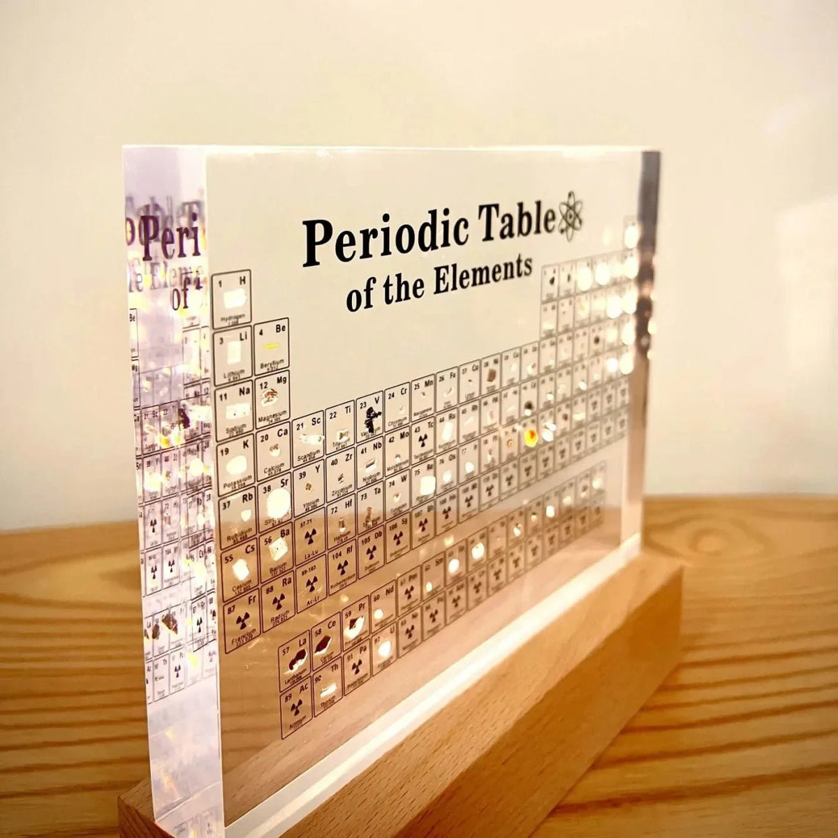 Acrylic Periodic Table with Real Elements – Perfect Gift for Science Enthusiasts & Students