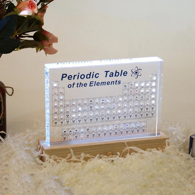Acrylic Periodic Table with Real Elements – Perfect Gift for Science Enthusiasts & Students