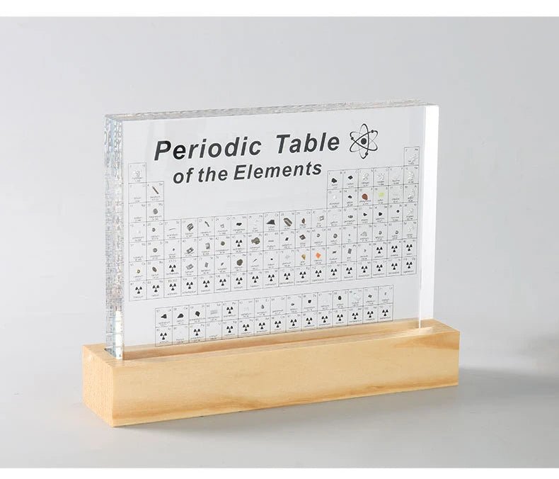 Acrylic Periodic Table with Real Elements – Perfect Gift for Science Enthusiasts & Students