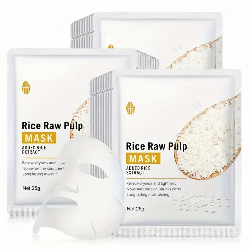 Hydrating and Firming Rice Mask -  Face Masks for All Skin Types, Nourishing Natural Rice Extract for Glowing, Smooth, and Youthful Skin