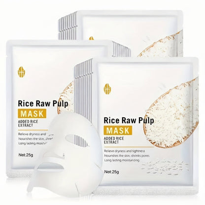 Hydrating and Firming Rice Mask -  Face Masks for All Skin Types, Nourishing Natural Rice Extract for Glowing, Smooth, and Youthful Skin