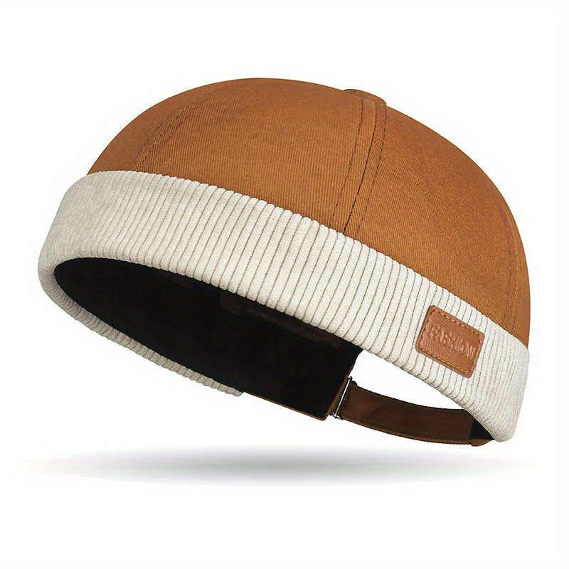 Unisex Harajuku Color-Block Sailor Cap – Trendy Japanese Streetwear Hat, Durable Polyester, Hand-Washable, Fashion Accessory for Hipster Outfits