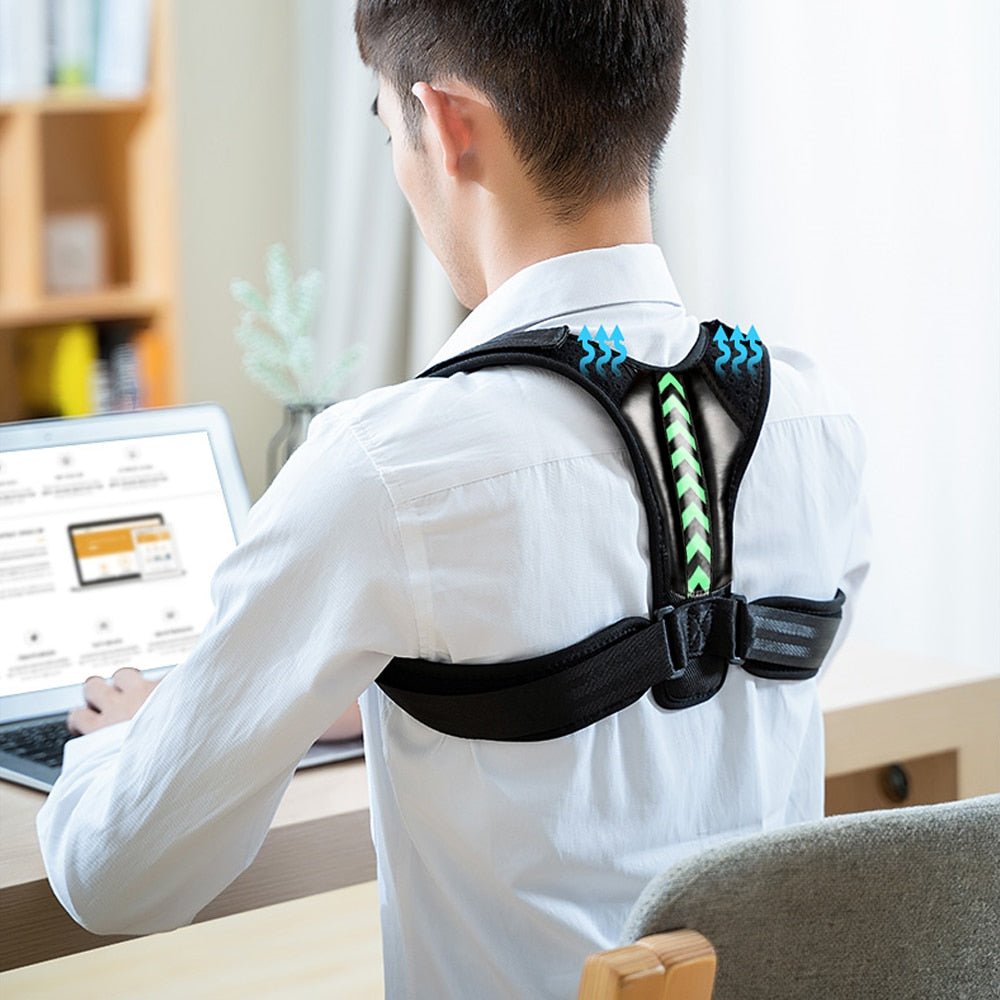 Adjustable Shoulder Posture Support Brace, Padded Figure-Eight Harness
