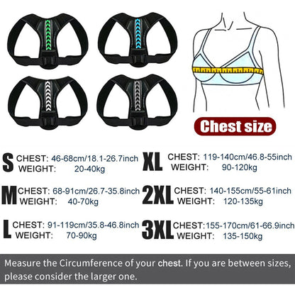 Adjustable Shoulder Posture Support Brace, Padded Figure-Eight Harness