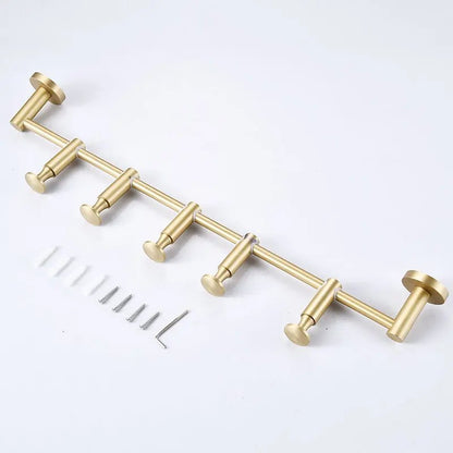 Adjustable Brass Wall Hanger – Stylish Storage for Hats, Scarves & Bags