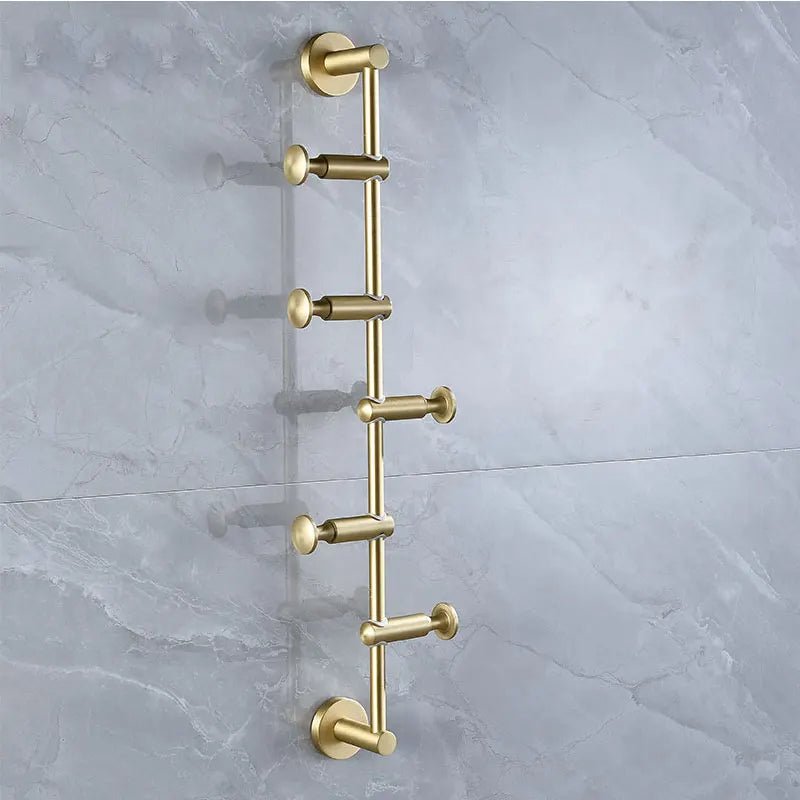 Adjustable Brass Wall Hanger – Stylish Storage for Hats, Scarves & Bags