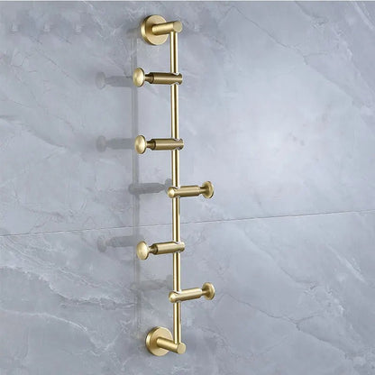 Adjustable Brass Wall Hanger – Stylish Storage for Hats, Scarves & Bags