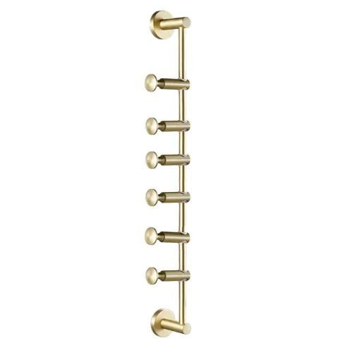 Adjustable Brass Wall Hanger – Stylish Storage for Hats, Scarves & Bags