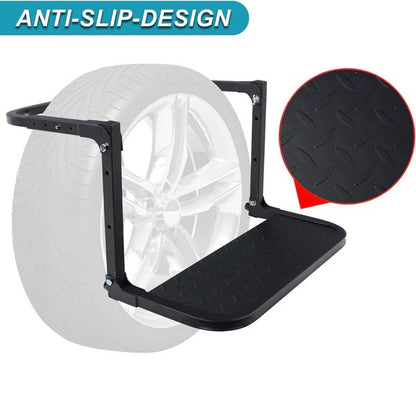 Adjustable Folding Tire Step - Portable Heavy Duty Tire Step for  Pickup Truck, SUV and RVs