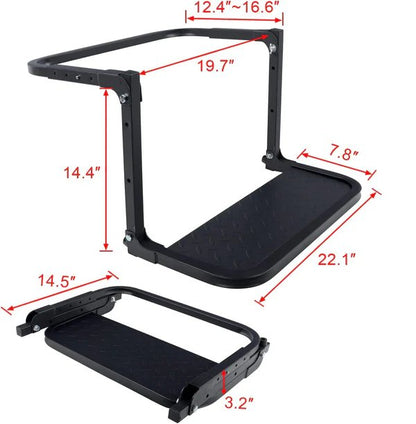 Adjustable Folding Tire Step - Portable Heavy Duty Tire Step for  Pickup Truck, SUV and RVs