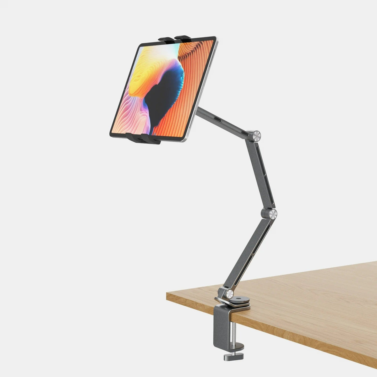 Adjustable Rotating Tablet Stand Holder - Portable Monitor Tablet Holder, Pad and Phone Clip Mount