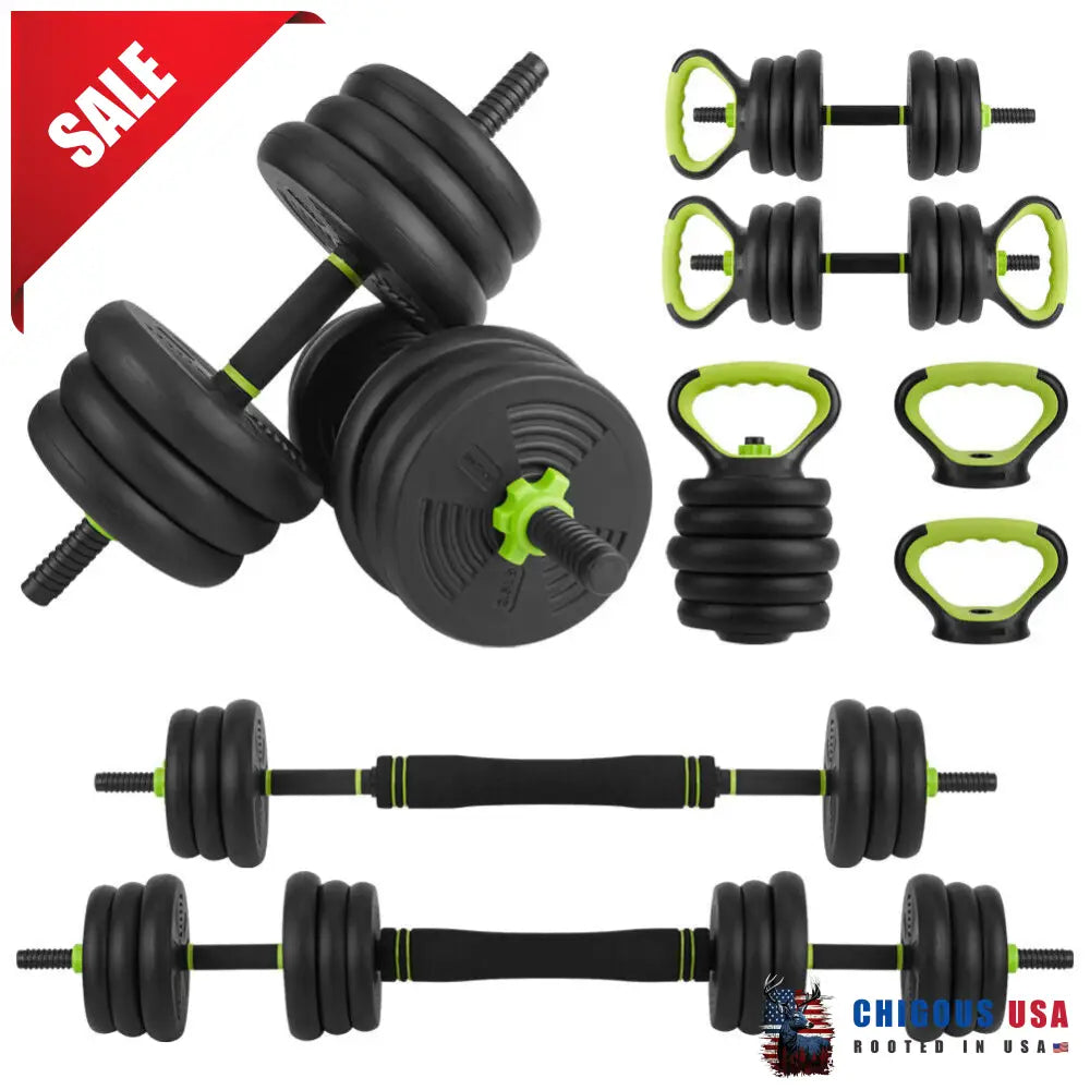 Adjustable Weight Training Barbell Dumbbell Set Dumbbells