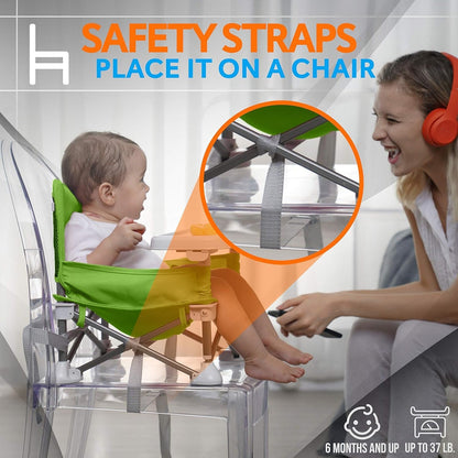 Adventurous Toddler Camping Chair - Foldable Baby Dining Table with Storage Bag, Comfortable Feeding Kids Camping Chair
