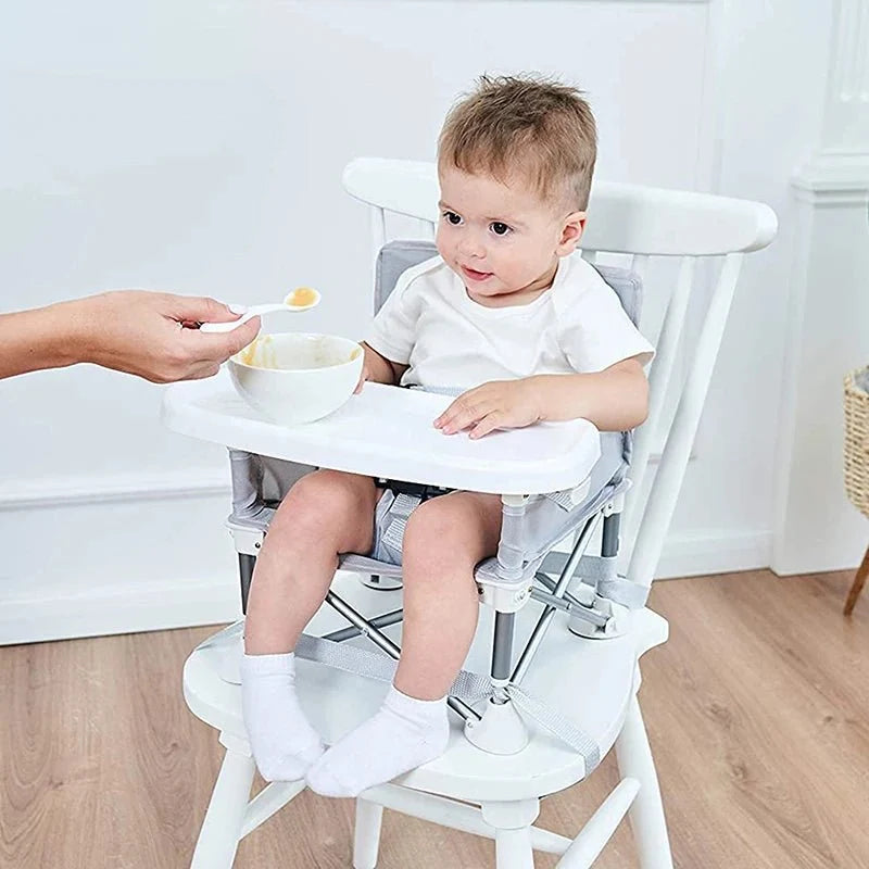 Adventurous Toddler Camping Chair - Foldable Baby Dining Table with Storage Bag, Comfortable Feeding Kids Camping Chair