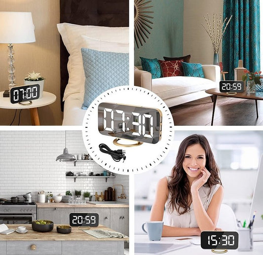 Aesthetic Mirror Alarm Clock
