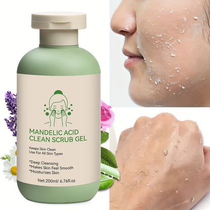 Mandelic Acid Scrub Gel – Gentle Exfoliating Face Cleanser for Smooth Skin, Oil Control, and Clear Complexion Without Harsh Irritation
