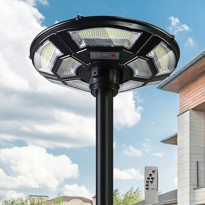 Motion-Sensing Solar UFO Street Lamp – Remote-Control Garden Light for Villas, Courtyards, Pathways & Modern Outdoor Illumination