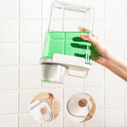 Airtight Laundry Detergent Clear Dispenser – Stylish Container with Measuring Cup for Detergent, Multipurpose Organization Solution