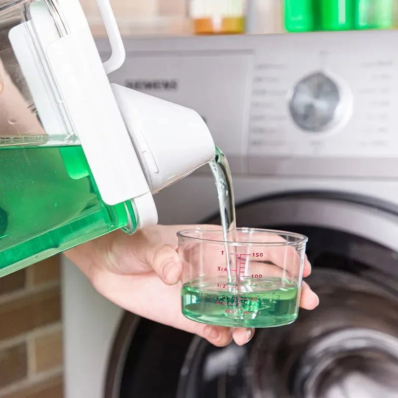Airtight Laundry Detergent Clear Dispenser – Stylish Container with Measuring Cup for Detergent, Multipurpose Organization Solution