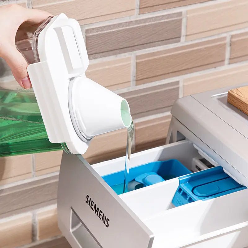 Airtight Laundry Detergent Clear Dispenser – Stylish Container with Measuring Cup for Detergent, Multipurpose Organization Solution