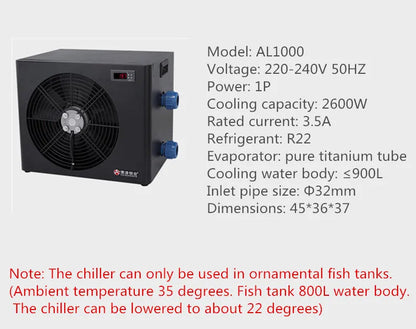 Aquarium Water Chiller – 160L-500L Cooling System for Coral, Jellyfish & Shrimp Tanks