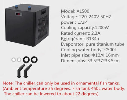 Aquarium Water Chiller – 160L-500L Cooling System for Coral, Jellyfish & Shrimp Tanks