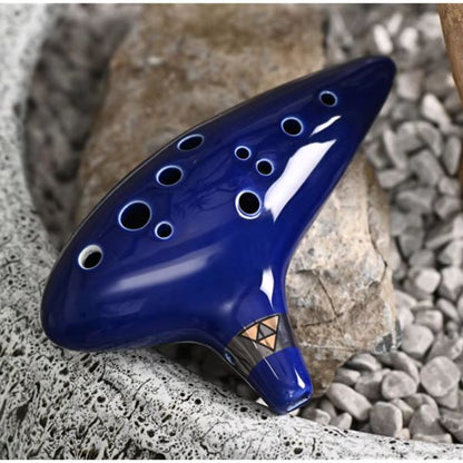Alto C Ceramic Ocarina – 12-Tone Beginner & Professional Musical Instrument