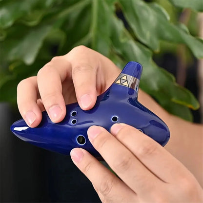 Alto C Ceramic Ocarina – 12-Tone Beginner & Professional Musical Instrument
