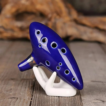 Alto C Ceramic Ocarina – 12-Tone Beginner & Professional Musical Instrument