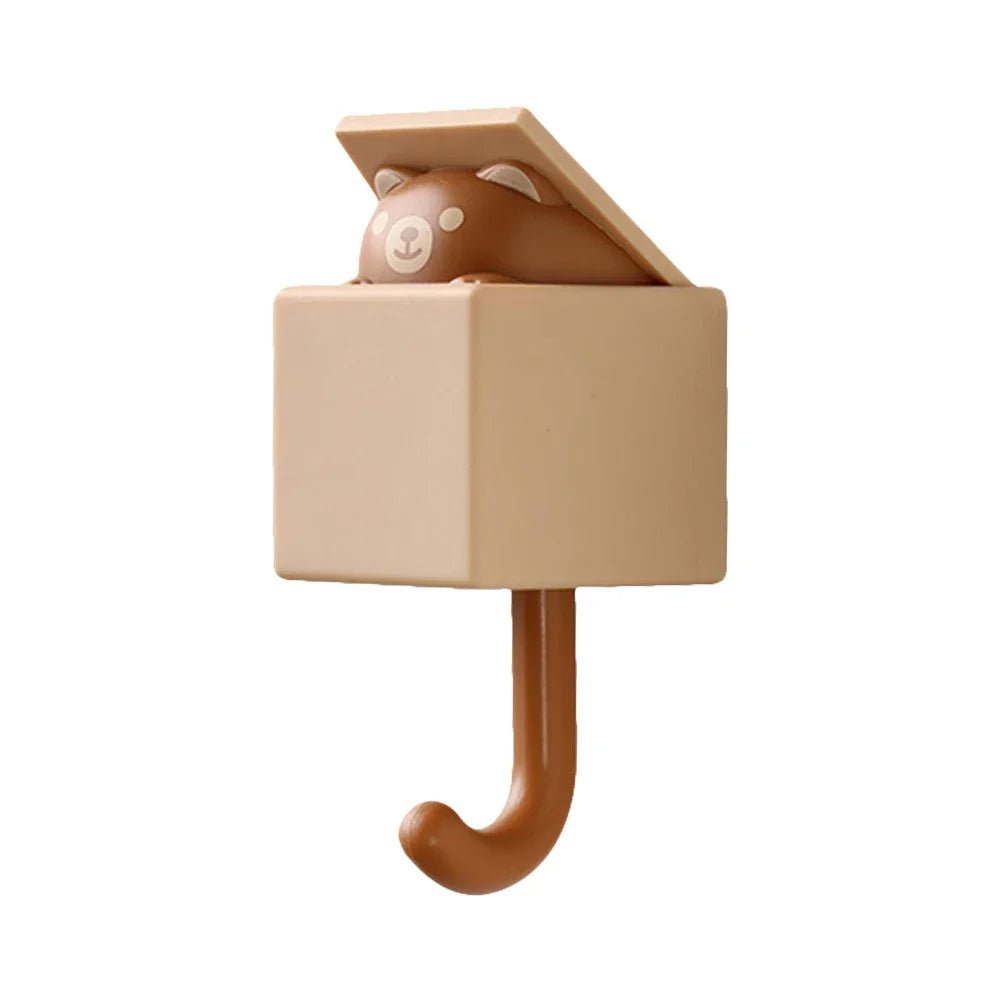 Animal Key Wall Hooks – Cartoon Cat, Duck & Bear Self-Adhesive Hangers for Keys, Towels, Coats & More – Perfect Dorm & Bedroom Décor