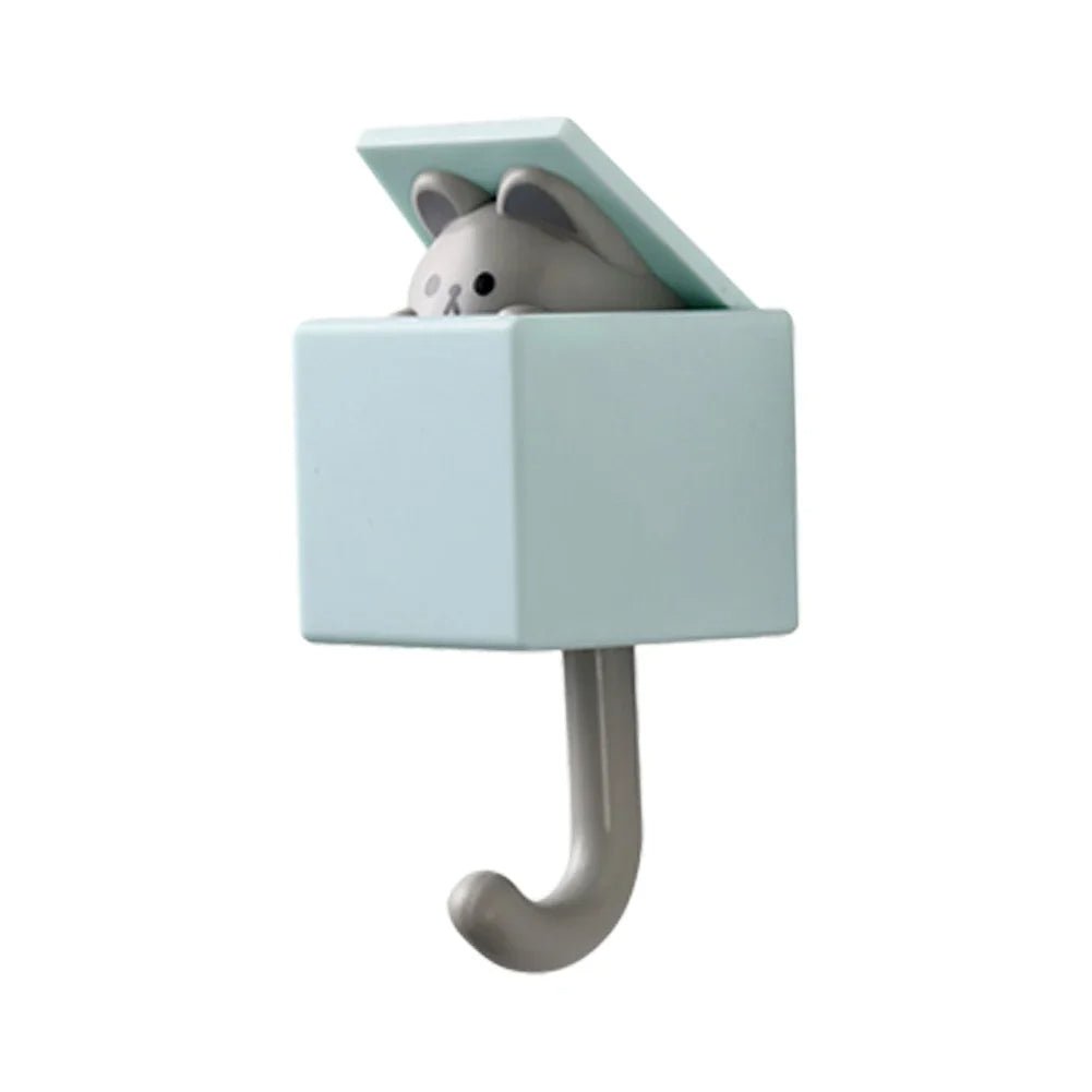 Animal Key Wall Hooks – Cartoon Cat, Duck & Bear Self-Adhesive Hangers for Keys, Towels, Coats & More – Perfect Dorm & Bedroom Décor